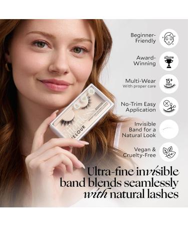 Velour Invisible Lashes - Reusable Fluffy & Lightweight False Eyelashes for Natural Lash Extension Look - Vegan No-Trim Design - Shop Internationally - Buy Online on SooperMarket.com
