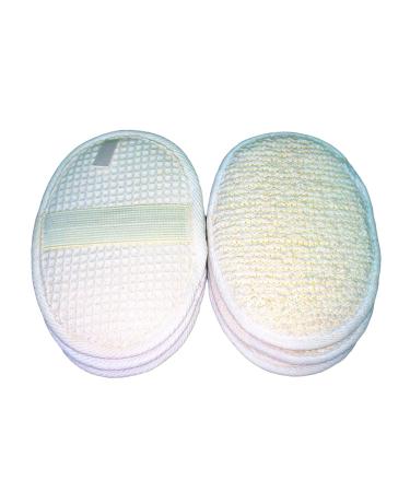 6 Pack Large Exfoliating Face Body Pad - 100% Soft Terry Cloth Loofah Sponge Scrubber Brush for Men and Women - Bath Spa and Shower - Buy Online on SooperMarket.com