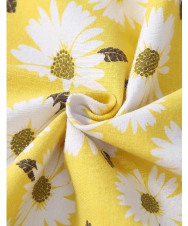 Koonde Baby Girl 3-Piece Outfits | Romper, Trouser & Headband | 12-18 Months | Yellow + Caramel - Buy Online on SooperMarket.com