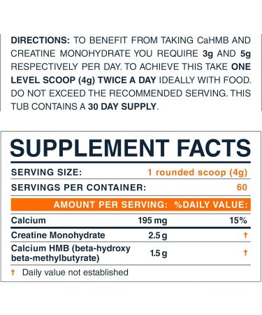 Blonyx HMB + Creatine Supplement - 3g Daily HMB for Enhanced Strength Power & Recovery Ideal for High-Intensity Athletes 30-Day Supply - Buy Online on SooperMarket.com