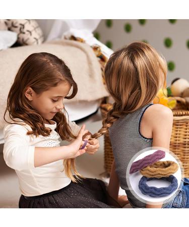 120 Pieces Seamless Hair Ties Hair Bobbles for Women Elastic Hair Ties No Damage Thick Hair Bands Women Girls Ponytail Holders for Thick Heavy and Curly Hair (10 Colors) - Buy Online on SooperMarket.com