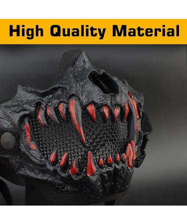 Guayma Airsoft Skull Mask for Halloween Cosplay and Paintball - Black - Buy Online on SooperMarket.com