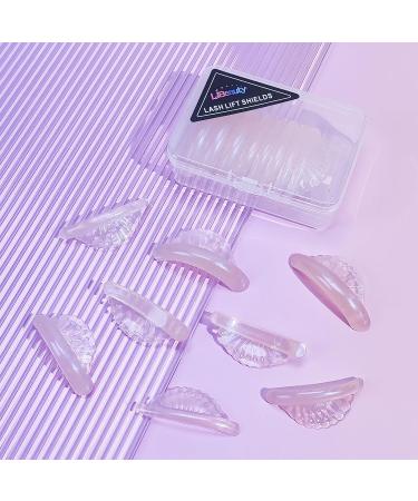 Libeauty Eyelash Lift Pads - Reusable Super-Sticky Silicone Lash Perm Rods | 8 Pairs Shell Shape - DIY Home or Salon Lash Curling Tool - Buy Online on SooperMarket.com