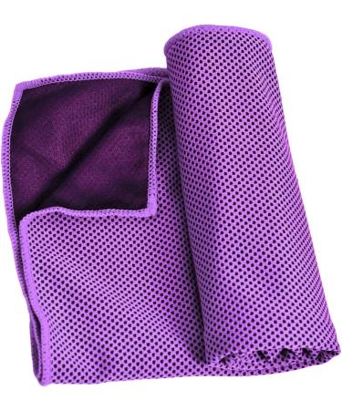 Cooling Towel Foldable Portable Absorb Sweat Microfiber Chilly Ice Towel for Sports Travel Yoga (Purple) - Buy Online on SooperMarket.com