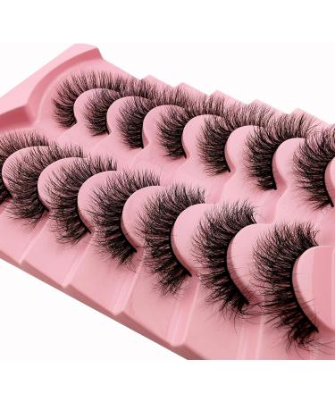 7 Pairs of 3D False Eyelashes Cat Eye Fluffy Volume Curly Cat-Eye Artificial Eyelashes Natural Look Reusable Handmade Faux Mink Makeup Eyelashes (7P-HR-Z03) - Buy Online on SooperMarket.com