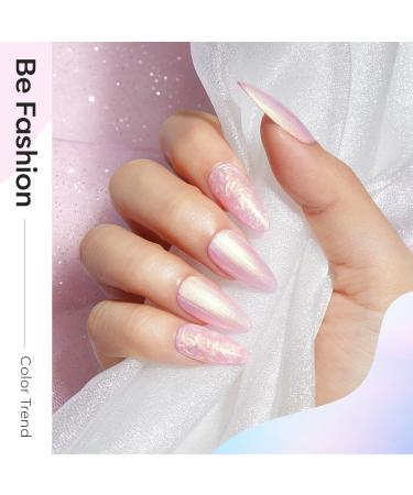 Modelones Pearl Gel Nail Polish 6 Colors Aurora Iridescent Shimmer White Pink Purple Mermaid Nail Drawing Gel Polish Soak Off UV Gel Led Spring Gel Polish Swirl Shell Thread Effect DIY Manicure Gifts - Buy Online on SooperMarket.com