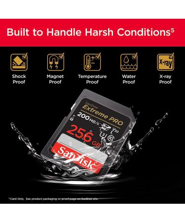 SanDisk 256GB Extreme PRO SDXC Memory Card - 4K UHD, C10, U3, V30 - Buy Online on SooperMarket.com