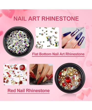 COSCELIA Gel Nail Polish Kit with U V Light Starter Kit 10PC Gel Polish Top Base Coat Nail Art Rhinestones Pink White Glitter Colors Gel Nail Manicure Kit Nail Art Design DIY for Women - Buy Online on SooperMarket.com