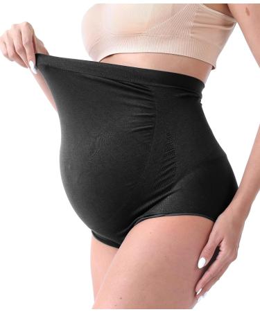 SUNNYBUY Women's Maternity High Waist Seamless Hipster Panties XL - 2 Pack (Black/Skin) - Buy Online on SooperMarket.com