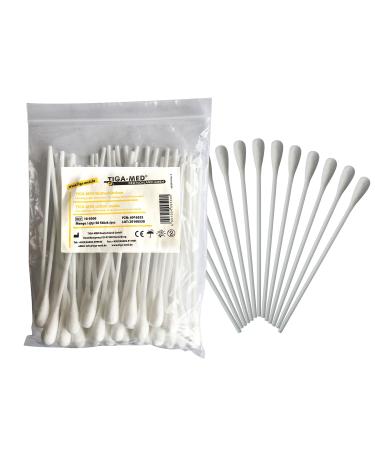 Medical cotton swabs with large head PE stick 15cm hygienically packaged professional quality 100 pieces