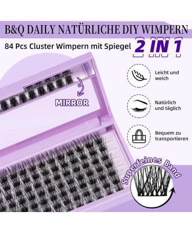 Eyelash Extensions - 84 PCs Z08 B&C Individual DIY Lash Clusters for Beginners - Reusable Eyelash Bush for Home Use (D-14mm) - Buy Online on SooperMarket.com