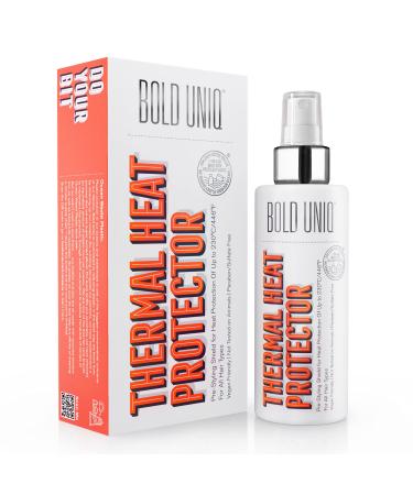 Heat Protectant Spray For Hair - Thermal Protector Up To 450F From Flat Irons & Hot Blow Dry - Light Weight Thermal Shield Protection Prevents Damage & Breakage, PETA Approved, Sulfate & Paraben Free - 5.9 Fl.Oz