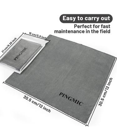 3PCS 12'' Lint-Free Silicon Gun Cleaning Cloths - Gray Silicon Rags for Polishing and Cleaning Guns - Buy Online on SooperMarket.com