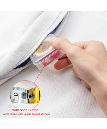 Soft Multicolor Tape Measure Set for Body Sewing and Craft - 60-inch/150-cm Dual Sided Measuring Tape with Snap Button Closure - Buy Online on SooperMarket.com