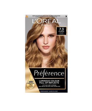 L'Oreal Paris Preference Hair Dye Long Lasting Luminous Permanent Hair Colour 7.3 Florida FLORIDA 7.3