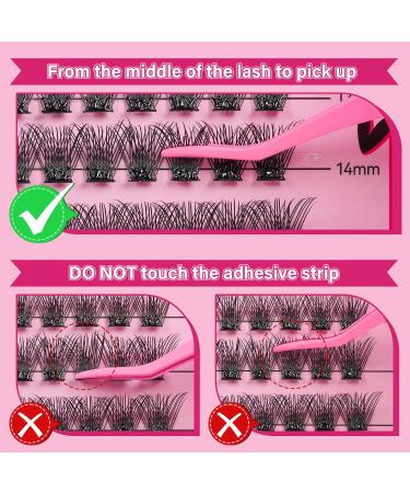 48Pcs Self Adhesive Cluster Lashes | Reusable, No Glue Needed | Easy to Use Velvety D-10-18 Mix - Buy Online on SooperMarket.com