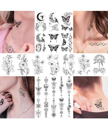 Cerlaza 100 Sheets Temporary Tattoos for Women - 420 Mixed Styles Fake Tattoo Stickers - Realistic Henna Body Art Sticker Set - Buy Online on SooperMarket.com
