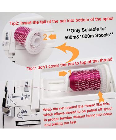 New brothread 100pcs Thread Net Spool Saver for Embroidery, Sewing, Quilting - 9.8 (25cm) Long - Pack of 100 - Buy Online on SooperMarket.com