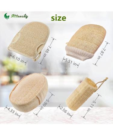 Exfoliating Loofah Glove - Heavy Duty Body Scrubber for Shower Spa Massage - Men & Women - Buy Online on SooperMarket.com