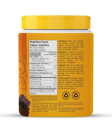 Sunwarrior - Classic Plus Raw Organic Plant Based Protein Chocolate 375 g - Buy Online on SooperMarket.com