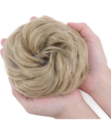 Synthetic Hair Bun Extension 45g - Ash Blonde Messy Hair Scrunchie for Women - Buy Online on SooperMarket.com