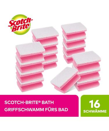 Scotch British Bathroom Cleaning Sponge Pack - 16 Soft Sponges for Sensitive Surfaces - Buy Online on SooperMarket.com