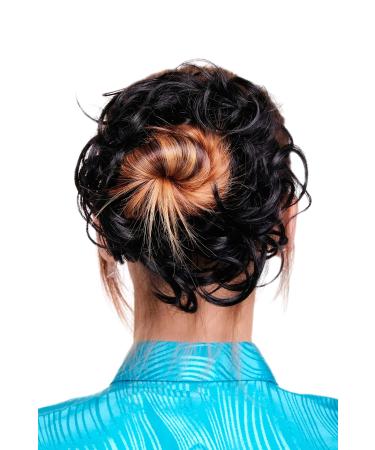 WIG ME UP - Hairpiece: synthetic hair scrunchie scrunchy hairband ponytail black JL-0119-2