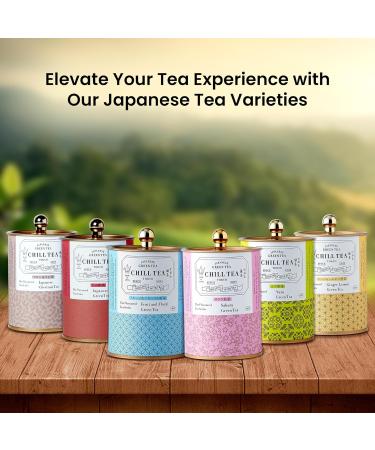 Sakura Green Tea by CHILL TEA Tokyo (100g Loose Leaf) - Cherry blossom tea Japanese Tea Loose Leaf Tea Flavoured Tea- Fruity Floral Flavour Taste of Japan 100 g - Buy Online on SooperMarket.com