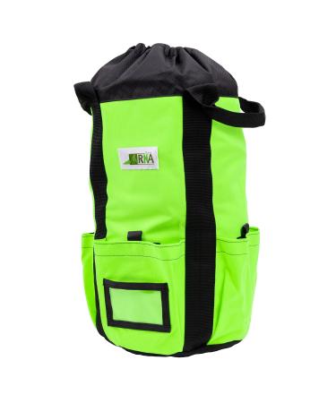 Rock-N-Rescue Arbor Rope Storage Bag - Rock and Tree Climbing Equipment, Arborist Gear, Bucket Style Backpack, Waterproof Nylon Material, Neon Green, 200' Neon Green 200'