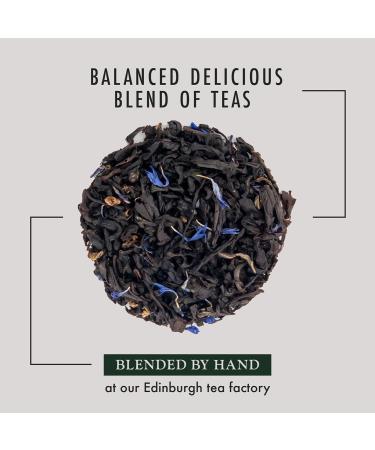 PekoeTea Edinburgh Earl Grey Blue Flower Tea - Citrus Earl Grey Luxury Blend | Chinese Black Tea with Bergamot Oil - Loose Leaf or Teabags 50g - Buy Online on SooperMarket.com