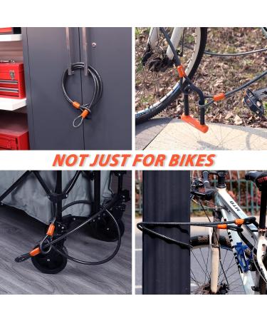 Valuemax 2m Safety Loop Cable - Plastic Coated Steel Cable for Bicycle Motorcycle & eBike | 12mm Thick Black - Secure Your Ride! - Buy Online on SooperMarket.com