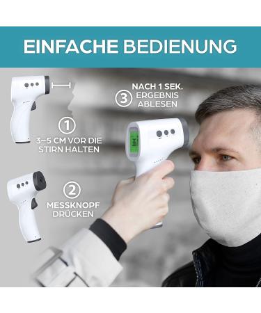Volvion V7 Contactless Infrared Thermometer - Fast Forehead Fever Detection for Adults Children & Babies - International Shipping Available - Buy Online on SooperMarket.com