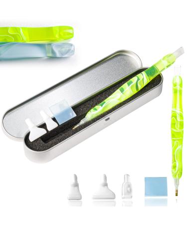 Diamond Painting Pens Diamond Painting Wax Diamond Painting Accessories Diamond Art Accessories and Tools Drill Pen Resin Pen with Wax Rhinestone Picker and A Pen Case (Yellow)