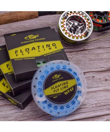 SF Fly Fishing Floating Line | Welded Loop Weight Forward Fly Line 90FT WF2-WF9F Sky Blue - Buy Online on SooperMarket.com