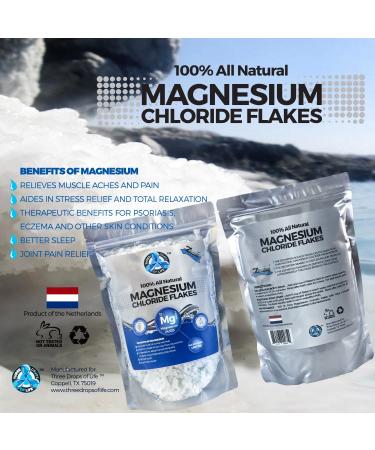 Pure Zechstein Inside Magnesium Chloride Flakes - 2lb Bulk Bag for Baths and Foot Soaks | Natural Relaxation and Health Benefits - Buy Online on SooperMarket.com