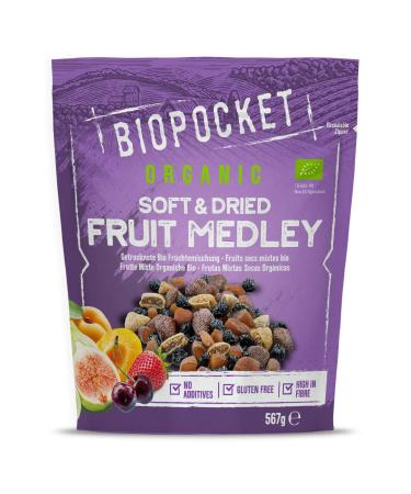 Biopocket Organic Dried Fruit Medley 567 g Fruit Medley 567 g (Pack of 1)