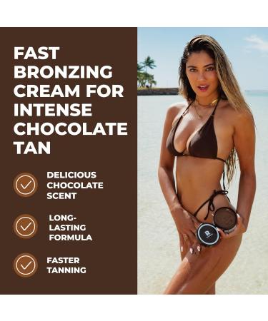 BYROKKO Shine Brown Chocolate Tanning Accelerator Cream (200 ml) - Fast Bronzing for Intense Chocolate Tan - Buy Online on SooperMarket.com
