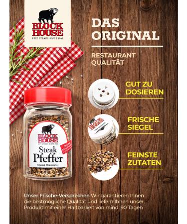 Buy Block House Steak Pepper Spice Mix 3x50g - Restaurant Quality Seasoning for Perfect Grilling - Buy Online on SooperMarket.com