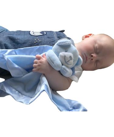 BUSHBABY 'A New Star is Born' Baby Comfort Blanket in Box | Blue Baby Gift Set for Boys | Plush Teddy Security Blanket for Newborns | Soft Toy for Babies - 10cm - Buy Online on SooperMarket.com