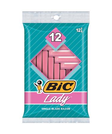 BIC Lady Shaver Women's Disposable Razor, 12 Count 12 Count (Pack of 1)