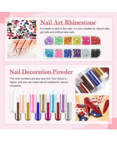 COSCELIA 10PC Multi-Color UV Nail Polish Set with 36W Nail Dryer & Poly Extension Gel Kit | Complete DIY Manicure Accessories for Home & Salon #0179 - Buy Online on SooperMarket.com