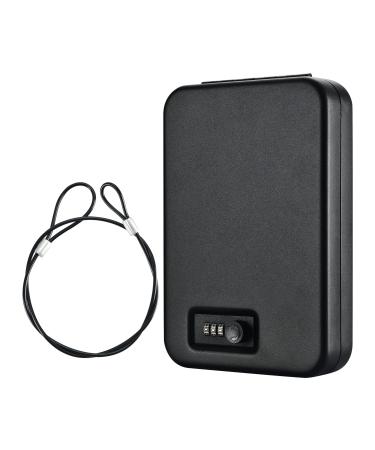 GLORYFIRE Portable Pistol Safe, Multi-use Safe with Combination Locking System, Pistol Safe for Car, Home and Office Medium