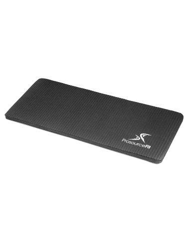 ProsourceFit Yoga Knee Pad and Elbow Cushion 15mm (5/8) Fits Standard Mats for Pain Free Joints in Yoga, Pilates, Floor Workouts. Black