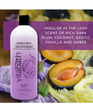 Vitabath Black Plum Bubble Bath - Moisturizing Foaming Soak for All Skin Types - 33.8 fl oz - Shop Internationally - Buy Online on SooperMarket.com