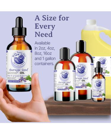 Bella Terra Oils Borage Seed Oil. 473ml. 100% Pure. Cold-pressed. Unrefined. PA-free. Hexane-free. Rich in GLA. Natural Moisturizer for Skin Hair. 473 ml (Pack of 1) - Buy Online on SooperMarket.com