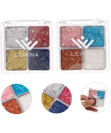 HAPINARY 2pcs Glitter Eye Makeup Glitter Sequins Eyeshadow Face Glitter Chunky Glitter Eyeshadow Eyeshadows - Buy Online on SooperMarket.com