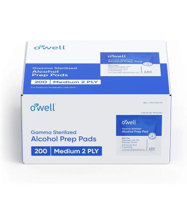 200 Count Alcohol Wipes - Sterile Antiseptic Prep Pads for First Aid & Personal Use - Buy Online on SooperMarket.com