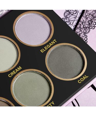DE LANCI Matte Eyeshadow Palette - 12 Natural Shades for Older Women, Cool Gray Tones, Talc-Free, Mirror Included - Buy Online on SooperMarket.com