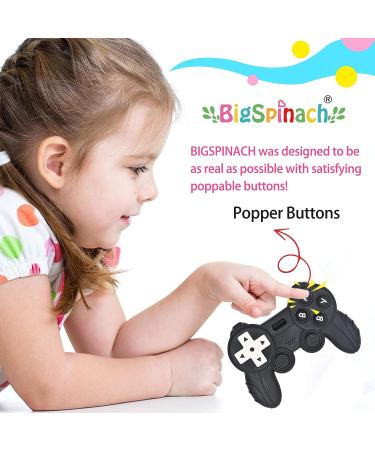 BigSpinach Baby Game Controller Teether Toy - Silicone Teething Toy for Gamer Parents & Kids - Cool Gaming Stuff (Blue+Black) - Buy Online on SooperMarket.com