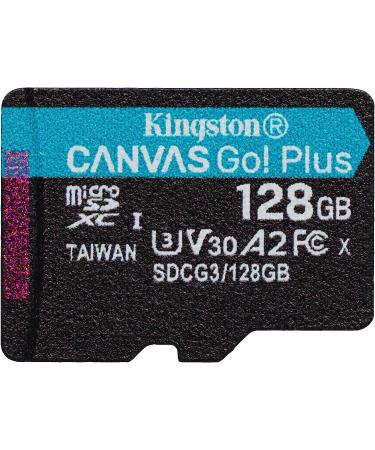 Kingston 128GB microSDXC Canvas Go Plus Memory Card | 170MB/s Read Speed | UHS-I, C10, U3, V30, A2/A1 | Includes Adapter | Fast 128GB microSD Card - Buy Online on SooperMarket.com